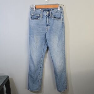 J. Crew Jeans Womens Size 24 Blue Slim Boyfriend Classic Blue Denim Distressed